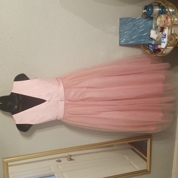 Girls Dusty Rose Pink Tulle Dress NWOT Sz.170/14Y Satin Sleeveless Layered - Picture 5 of 9